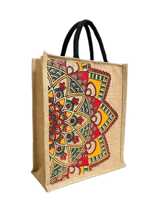 eco friendly jute fabric unique printed bag ideal for tiffin grocery fruitsvegetable with hard grip handle big reusable heavy quality bag zipper for men women eco friendly jute fabric unique printed bag ideal for tiffin grocery fruitsvegetable with hard grip handle big reusable heavy quality bag zipper for men women