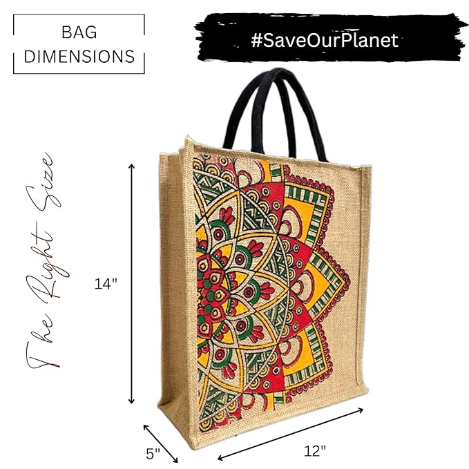 eco friendly jute fabric unique printed bag ideal for tiffin grocery fruitsvegetable with hard grip handle big reusable heavy quality bag zipper for men women eco friendly jute fabric unique printed bag ideal for tiffin grocery fruitsvegetable with hard grip handle big reusable heavy quality bag zipper for men women
