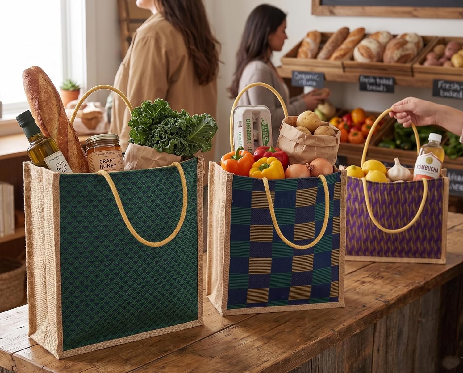 jute bags shopping bag eco friendly recyclable grocery bags set of 4 multipurpose jute bags in different sizes jute bags shopping bag eco friendly recyclable grocery bags set of 4 multipurpose jute bags in different sizes