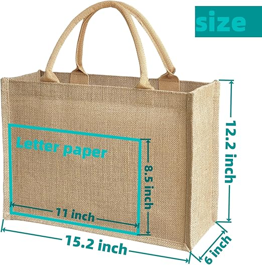 5 pcs jute handbag burlap tote bags travel holiday wedding bridesmaids welcome bags party holiday women's gifts handmade linen diy reusable beach sundries storage bag 15.2 x 12.2 x 6 inch 5 pcs jute handbag burlap tote bags travel holiday wedding bridesmaids welcome bags party holiday women's gifts handmade linen diy reusable beach sundries storage bag 15.2 x 12.2 x 6 inch
