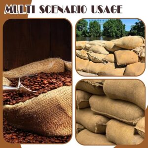 burlap bags 19.68" × 29.52" potato storage sacks natural jute with rope, reusable potato onion bags strong for food storage plant gardening planting