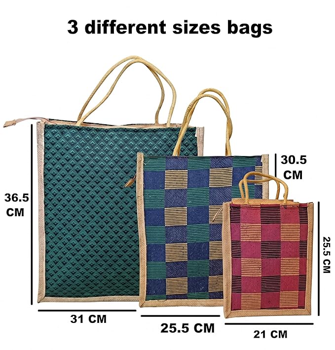jute bags shopping bag eco friendly recyclable grocery bags set of 4 multipurpose jute bags in different sizes jute bags shopping bag eco friendly recyclable grocery bags set of 4 multipurpose jute bags in different sizes